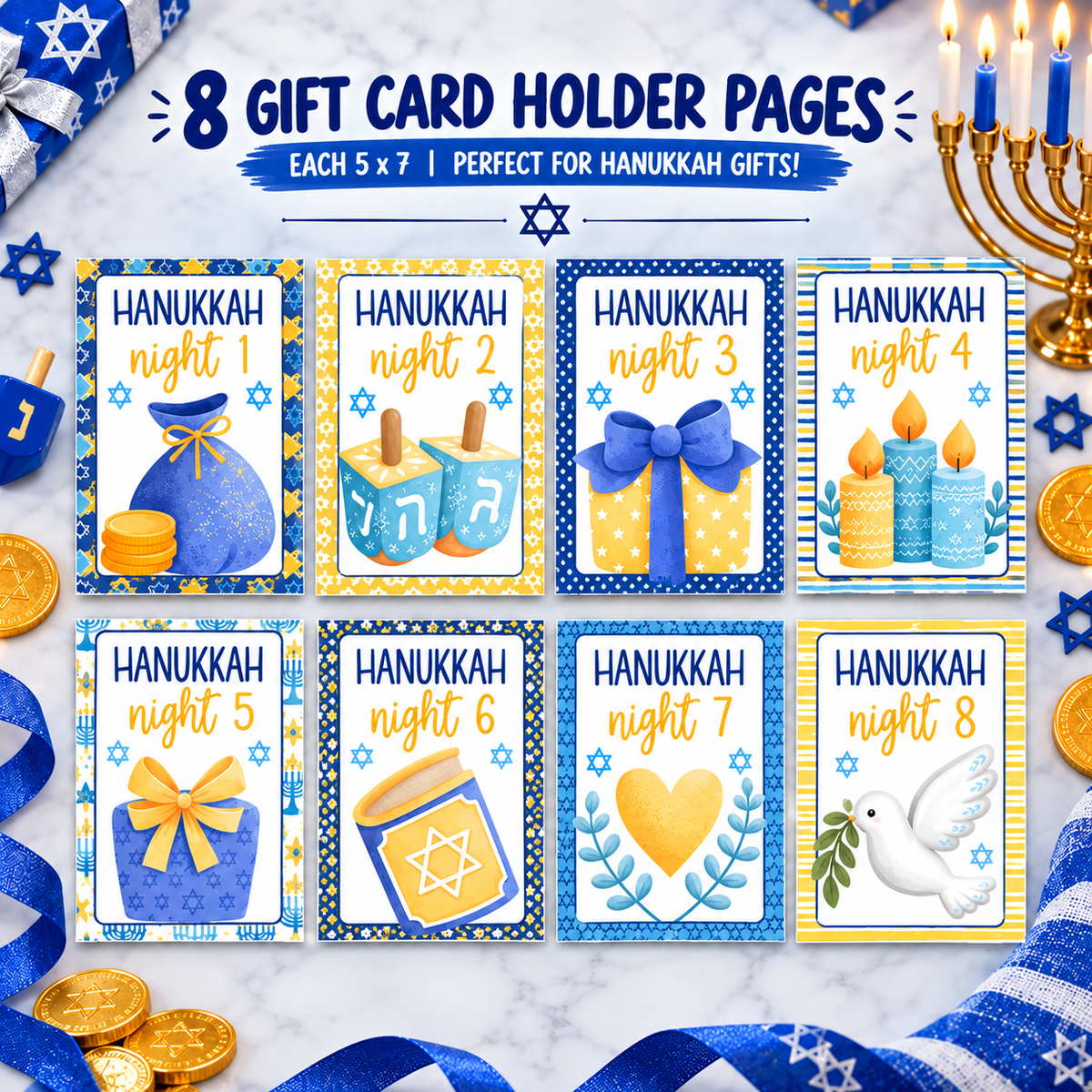 Eight Nights™ Hanukkah Gift Card Book
