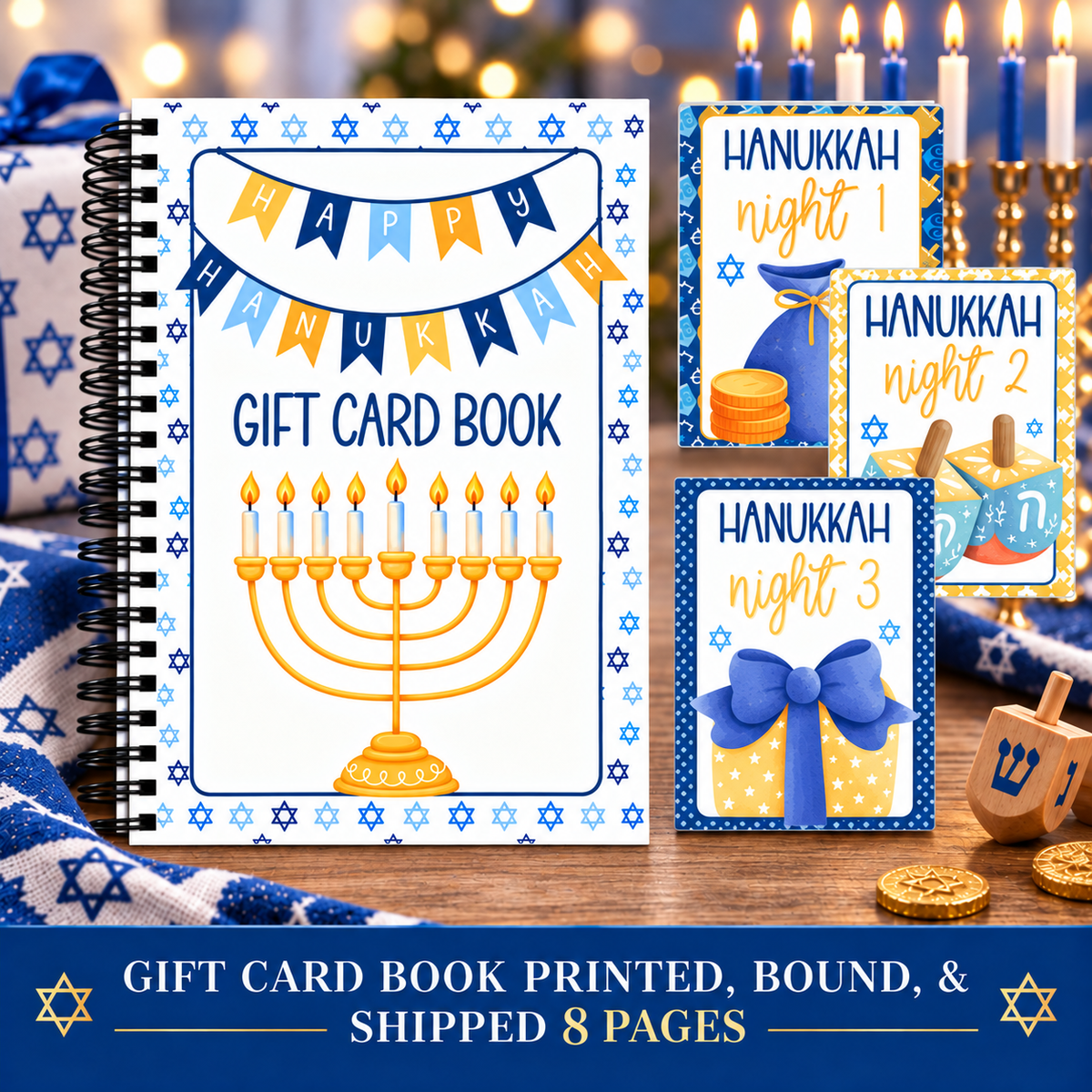 Eight Nights™ Hanukkah Gift Card Book
