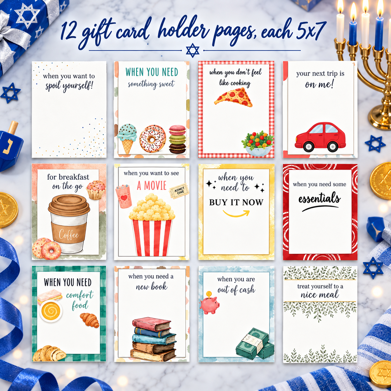 Eight Nights™ Hanukkah Gift Card Book
